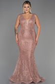 Long Onion Skin Plus Size Evening Dress ABU3214