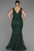Long Emerald Green Plus Size Evening Dress ABU3214