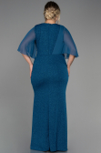 Oil Green Long Plus Size Evening Dress ABU2857