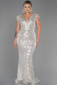Beige Long Evening Dress ABU1044