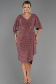 Powder Color Midi Oversized Evening Dress ABK1625