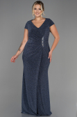 Indigo Long Plus Size Evening Dress ABU2870