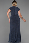 Indigo Long Plus Size Evening Dress ABU2870