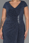 Indigo Long Plus Size Evening Dress ABU2870