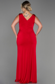 Red Long Plus Size Evening Dress ABU2931