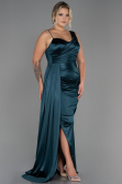 Long Emerald Green Plus Size Evening Dress ABU2932
