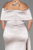 Mink Long Satin Plus Size Evening Dress ABU2873