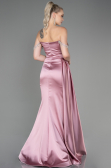 Powder Color Long Satin Evening Dress ABU2618