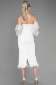 Midi White Invitation Dress ABK1796