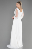 Long White Chiffon Evening Dress ABU3220