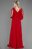 Long Red Chiffon Evening Dress ABU3220