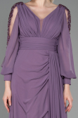 Long Lavender Chiffon Evening Dress ABU3220