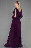 Long Purple Chiffon Evening Dress ABU3220