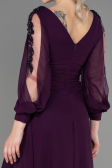 Long Purple Chiffon Evening Dress ABU3220