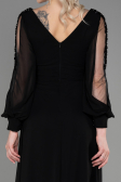 Long Black Chiffon Evening Dress ABU3220