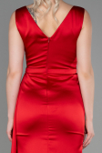 Long Red Satin Evening Dress ABU3235