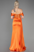 Orange Long Satin Evening Dress ABU2087