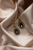 Anthracite-Gold Earring UK527