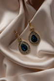 Gold-Oil Green Earring UK527