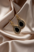 Black-Gold Earring UK527