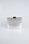 Silver Plaster Fabric Night Bag SH822