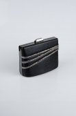 Black Plaster Fabric Night Bag SH822