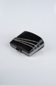 Black Plaster Fabric Night Bag SH822