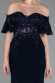 Long Navy Blue Dantelle Mermaid Prom Dress ABU2581
