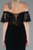Long Black Dantelle Mermaid Prom Dress ABU2581