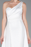 Long White Satin Evening Dress ABU2933