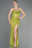 Long Pistachio Green Scaly Evening Dress ABU3246