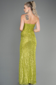 Long Pistachio Green Scaly Evening Dress ABU3246