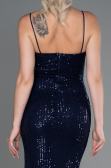 Long Navy Blue Scaly Evening Dress ABU3246