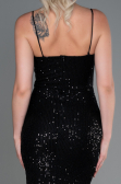 Long Black Scaly Evening Dress ABU3246