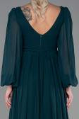 Long Emerald Green Chiffon Evening Dress ABU3243