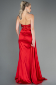 Long Red Satin Evening Dress ABU2127