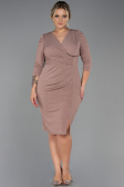 Mink Short Oversized Evening Dress ABK1246