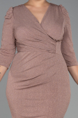 Mink Short Oversized Evening Dress ABK1246