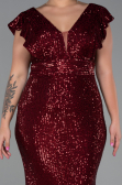 Burgundy Long Oversized Evening Dress ABU1045
