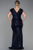Navy Blue Long Oversized Evening Dress ABU1045