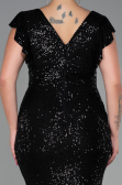 Black Long Oversized Evening Dress ABU1045