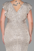 Mink Long Oversized Evening Dress ABU1045