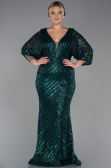 Emerald Green Long Plus Size Evening Dress ABU900