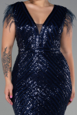 Long Navy Blue Evening Dress ABU1044