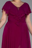 Plum Long Plus Size Evening Dress ABU032