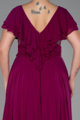 Plum Long Plus Size Evening Dress ABU032
