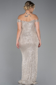 Long Mink Scaly Plus Size Evening Dress ABU3203