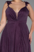 Long Purple Oversized Evening Dress ABU3174