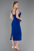Midi Sax Blue Night Dress ABK1819
