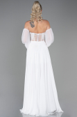 Long White Chiffon Evening Dress ABU3265